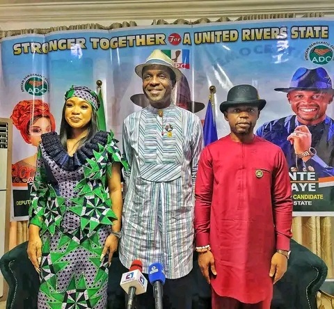 Nollywood actress and deputy governorship candidate of ADC, in Rivers, Tonto Dike dumps political ambition in support of Tonye Cole of APC