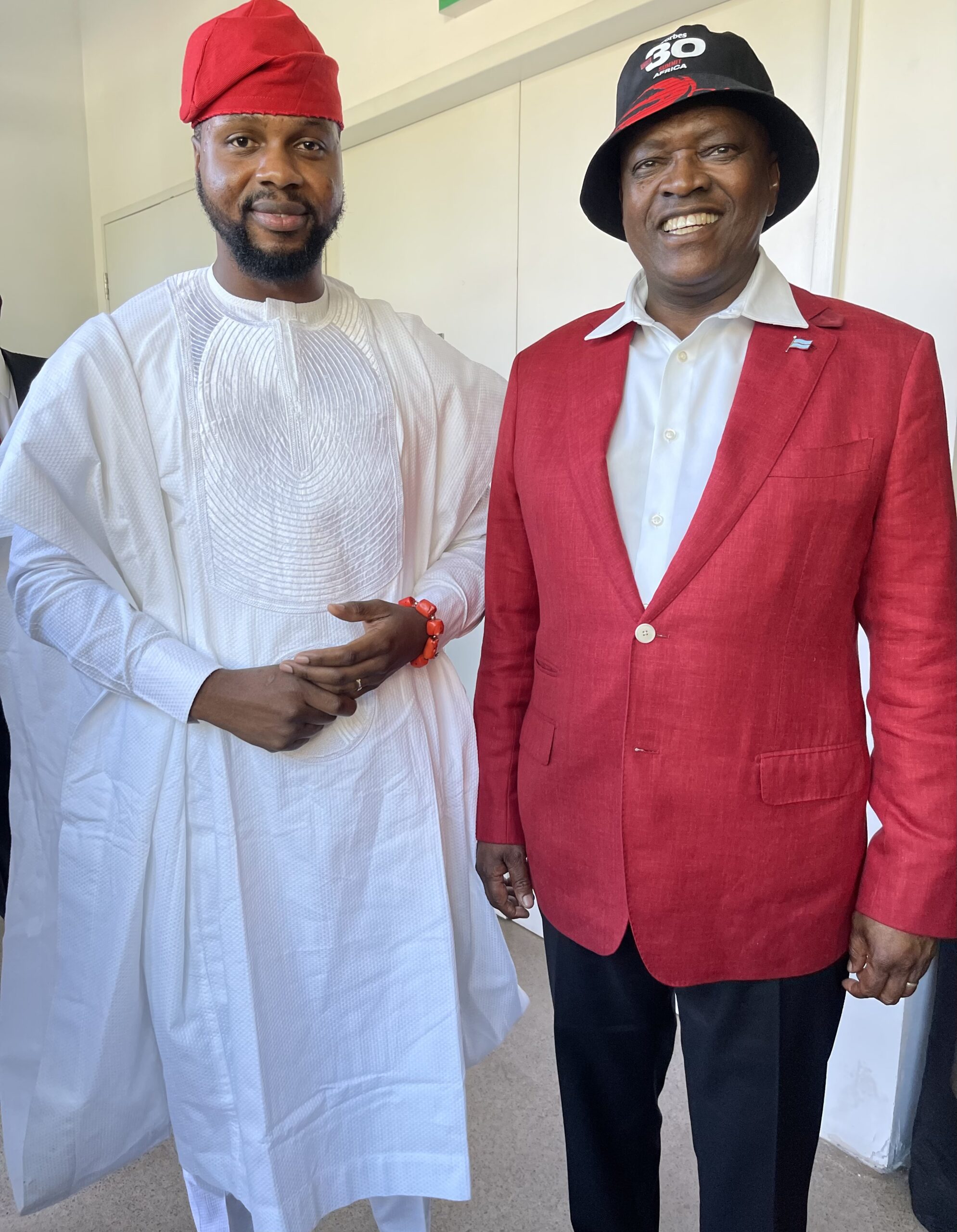 Adebola Williams and President of Botswana, Mokgweetsi Masisi