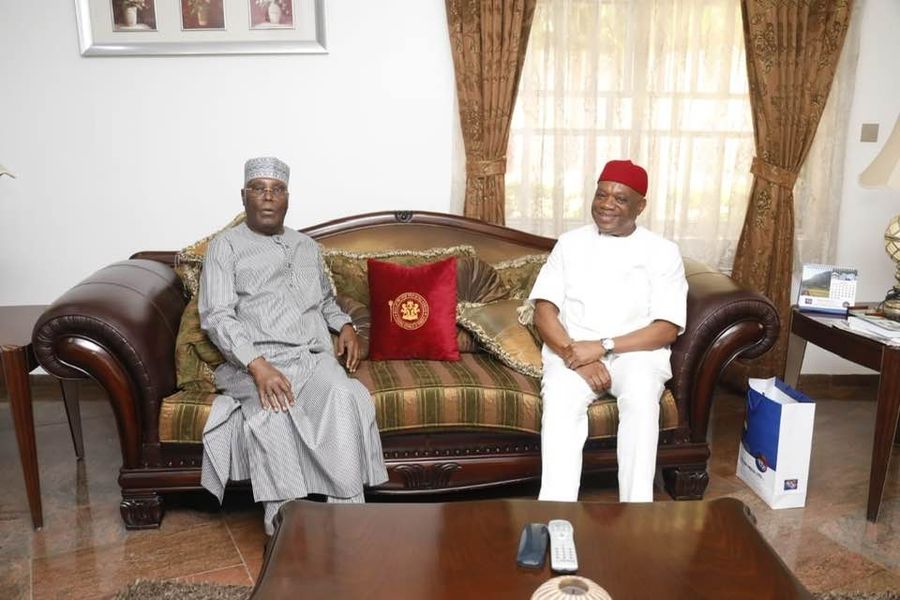 Atiku visits Oji Uzor Kalu