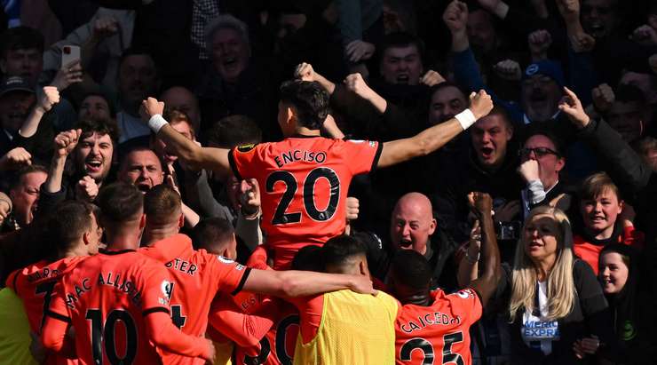 Brighton celebrate their win