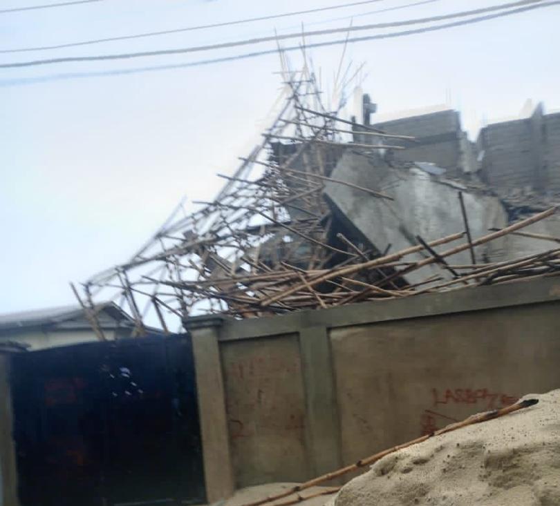 The collapsed building