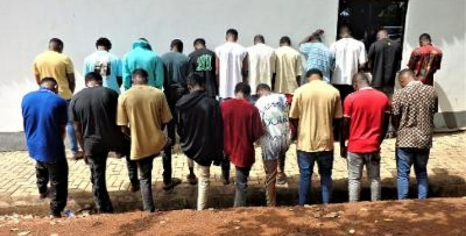 The suspected internet fraudsters