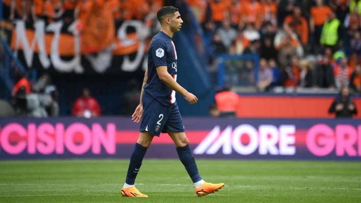 Galtier bemoans 'very stupid' Hakimi red card after PSG loss to Lorient