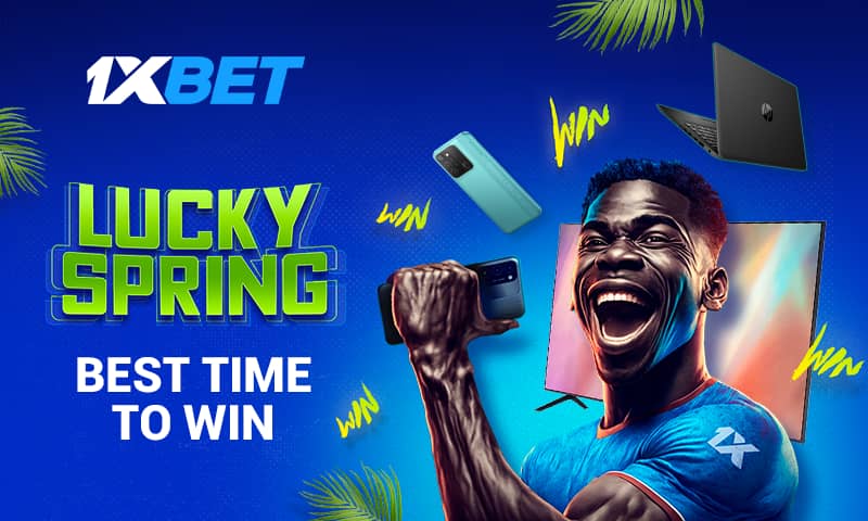 Bet and win smartphones, laptops and TVs in the Lucky Spring promotion from 1xBet!