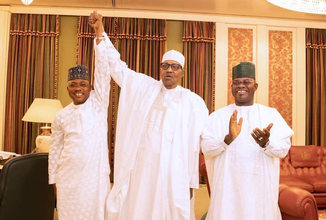 President Buhari hosts APC gov. candidate in Kogi Ododo