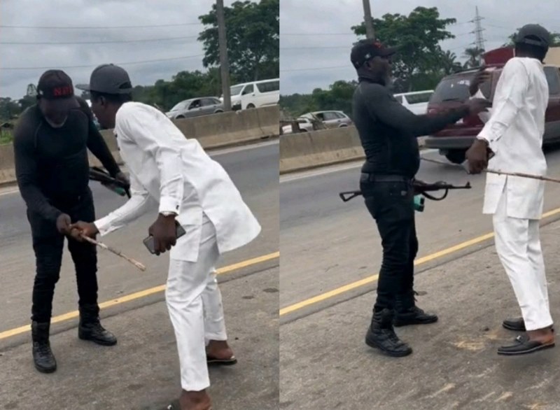 The policeman harassing innocent man