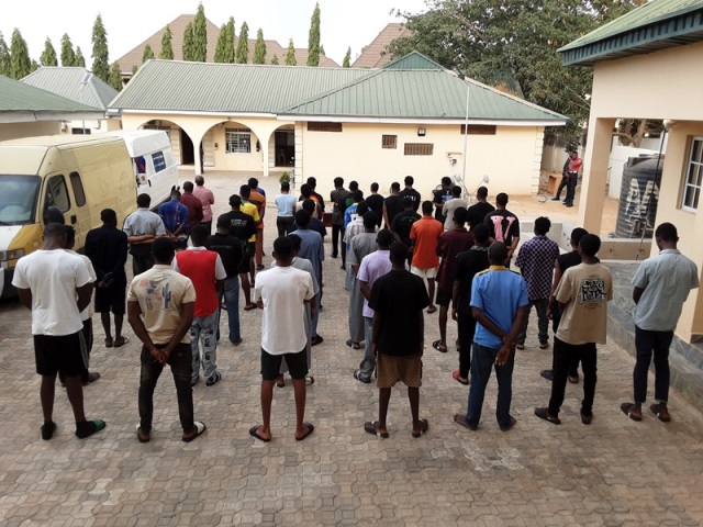 The suspected internet fraudsters