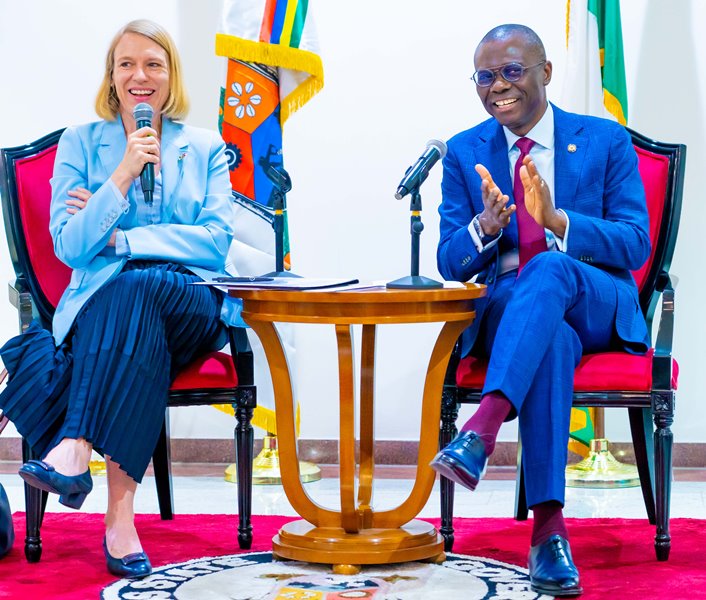 Huitfeldt with Sanwo-Olu