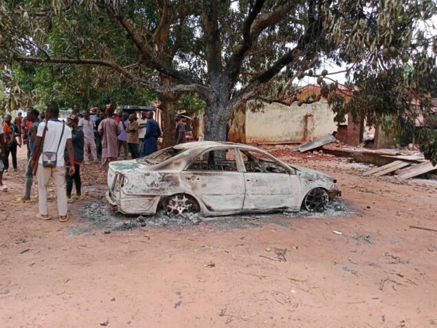 Part of the villages attacked in Oganenigu community of Dekina LG of Kogi State by gunmen on March 2
