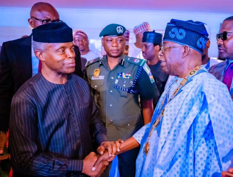 The president-elect with Osinbajo at the event