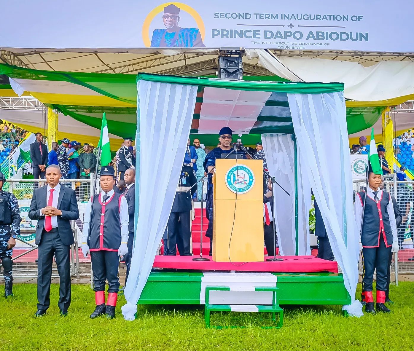 Abiodun sworn in for second term, orders release of 49 prisoners