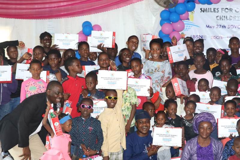 A cross section of the children and others at the event