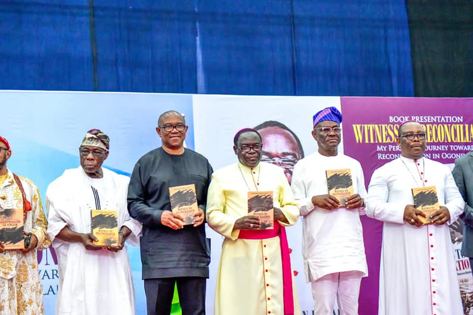 Gov. Wike hosts Kukah, Peter Obi, Obasanjo; launch 'Ogoni book' with N50m