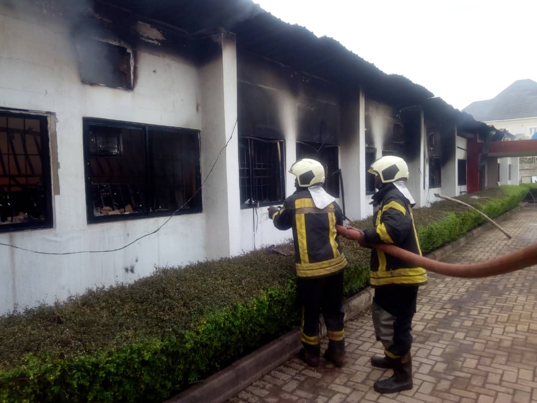 EFCC says one of the buildings inside the premises of its zonal command in Enugu was gutted by fire on Friday morning.