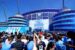 Champions Manchester City receive rapturous reception in Stamford Bridge