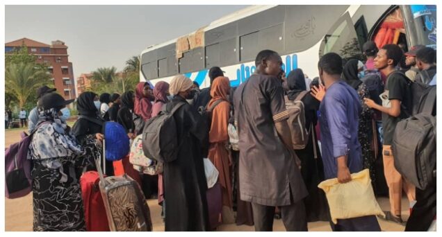 Nigerians earlier evacuated from Sudan arriving the country
