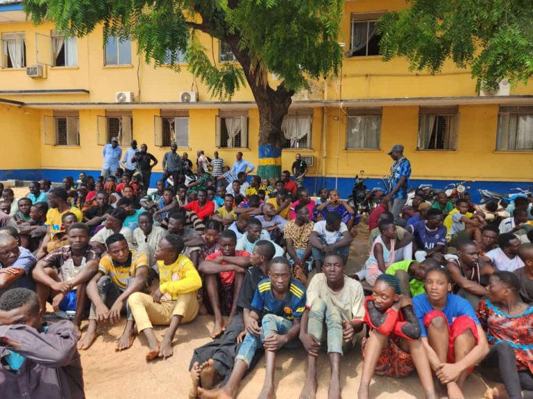 Police say its operatives have arrested 350 suspected members of dreaded ‘Sara-Suka’ gangsters in the Kaduna Metropolis.