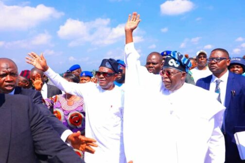 This happened when Tinubu landed in Rivers to unveil Wike's project ...