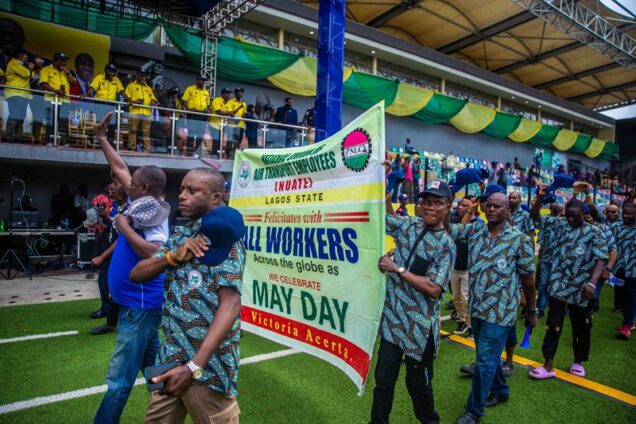 Workers celebrating the International workers day in Lagos 2