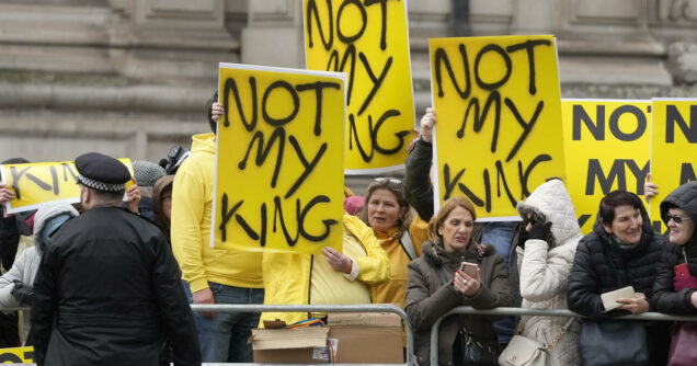 King Charles III protesters