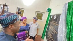 Lagos State Commissioner for Health, Prof. Akin Abayomi (left); Senior Special Assistant to the President on Sustainable Development Goals, Princess Adejoke Orelope-Adefulire; Deputy Governor, Dr. Obafemi Hamzat during the commissioning of medical infrastructure projects at LASUTH in Lagos