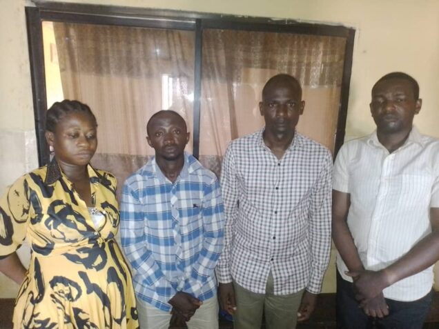 The four staff of ZEFA Microfinance Bank arrested for allegedly pushing a debtor’s wife to death