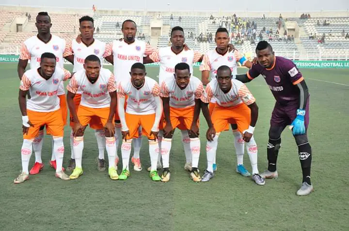 Akwa United players before a match