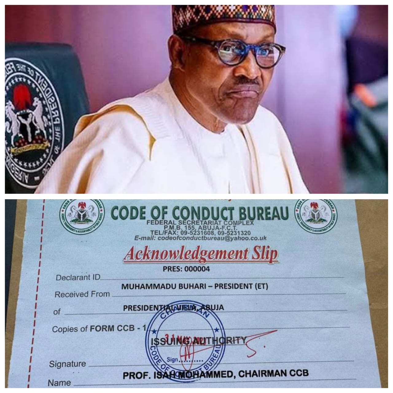 Buhari's asset declaration: No new accounts, no increase in movable assets