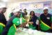 Picture above shows Finance Director of JOF Nigeria Limited, Mrs. Adline Ogunfidodo Presenting the championship trophy to a representative of Lagos State Grassroots Soccer Association