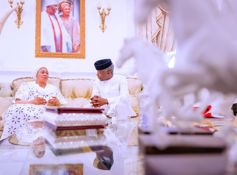 The former vice president with Balogun's widow