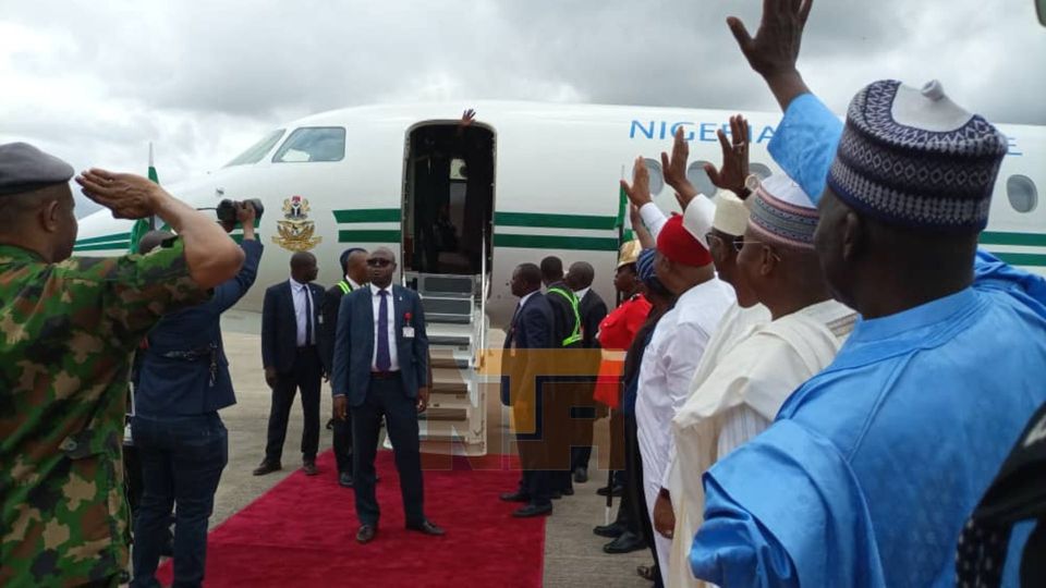 Moment Tinubu departed for France