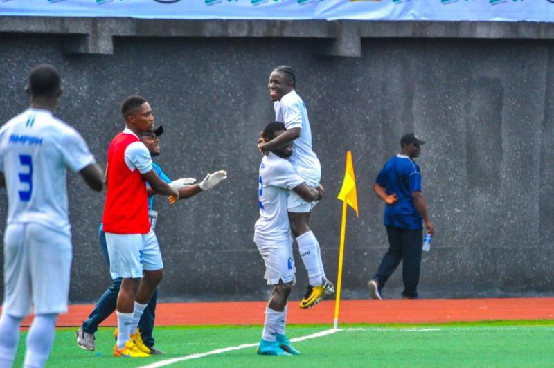 Rivers United players celebrate their victory