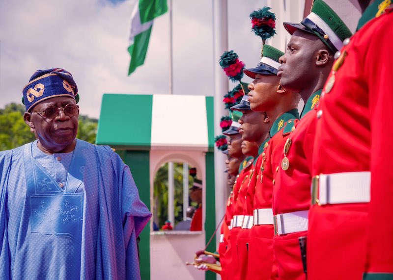 Tinubu inspects Guard of Honour