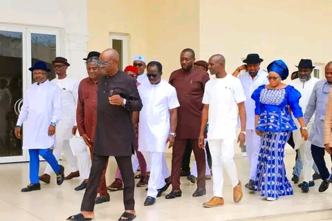 Ex- governor Nyesom Wike and the Council chiefs