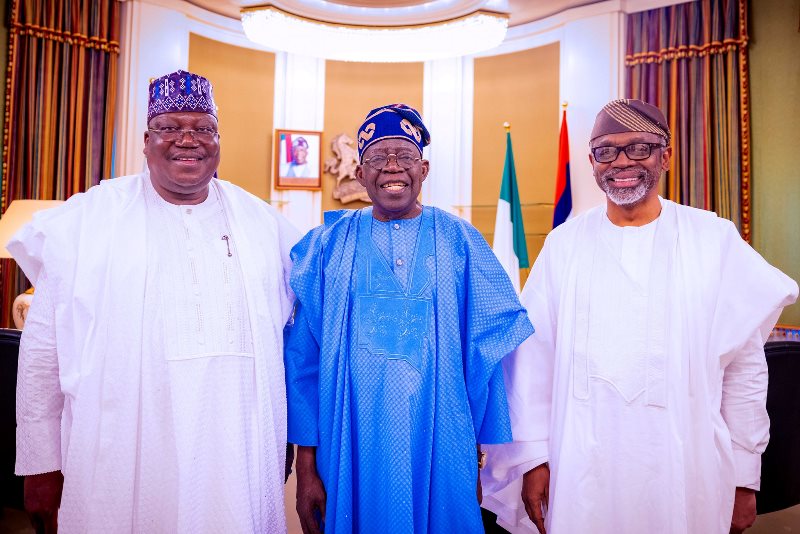 L-R: Lawan, Tinubu and Gbajabiamila