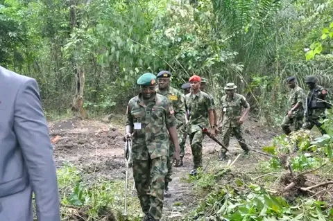 Rear Admiral Eugennio Ferriera,Joint Task Force,Commander South-South, Operation Delta Safe,OPDS, leading troops to the destruction of illegal oil bunkering site in Ibaa community in Emohua local government area of Rivers