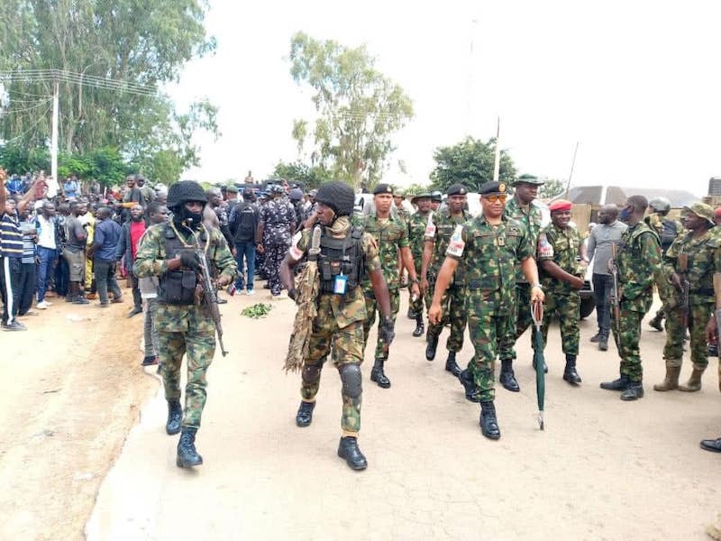 Commander of Operation Safe Haven Major General Abubakar and his team move to Mangu LGA