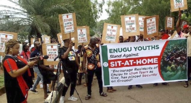 Enugu youths protest2