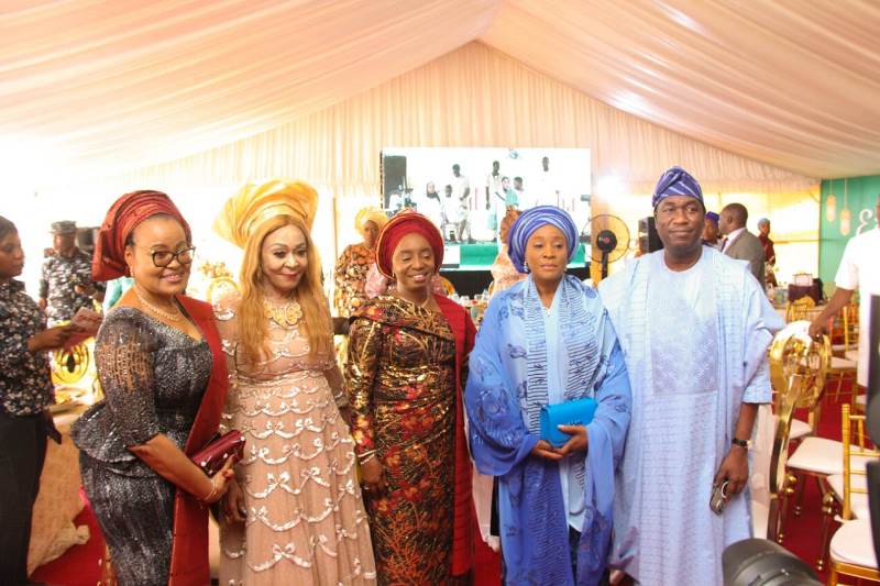 R-L: Hamzat, his wife and others at the event