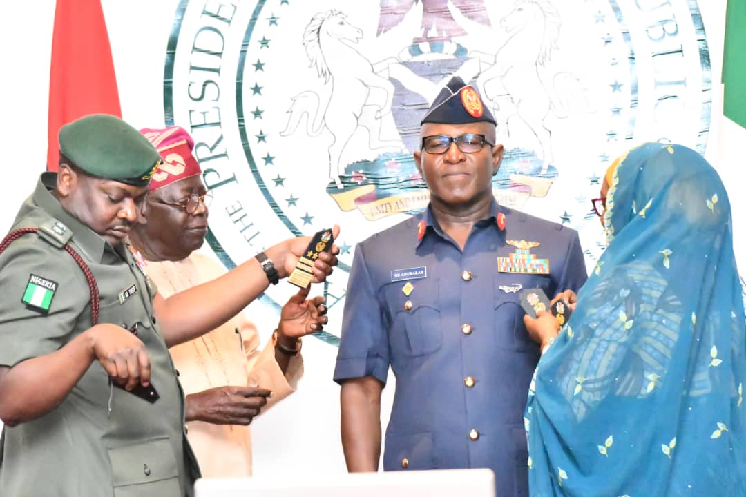 Moment Tinubu decorated Service Chiefs with new ranks