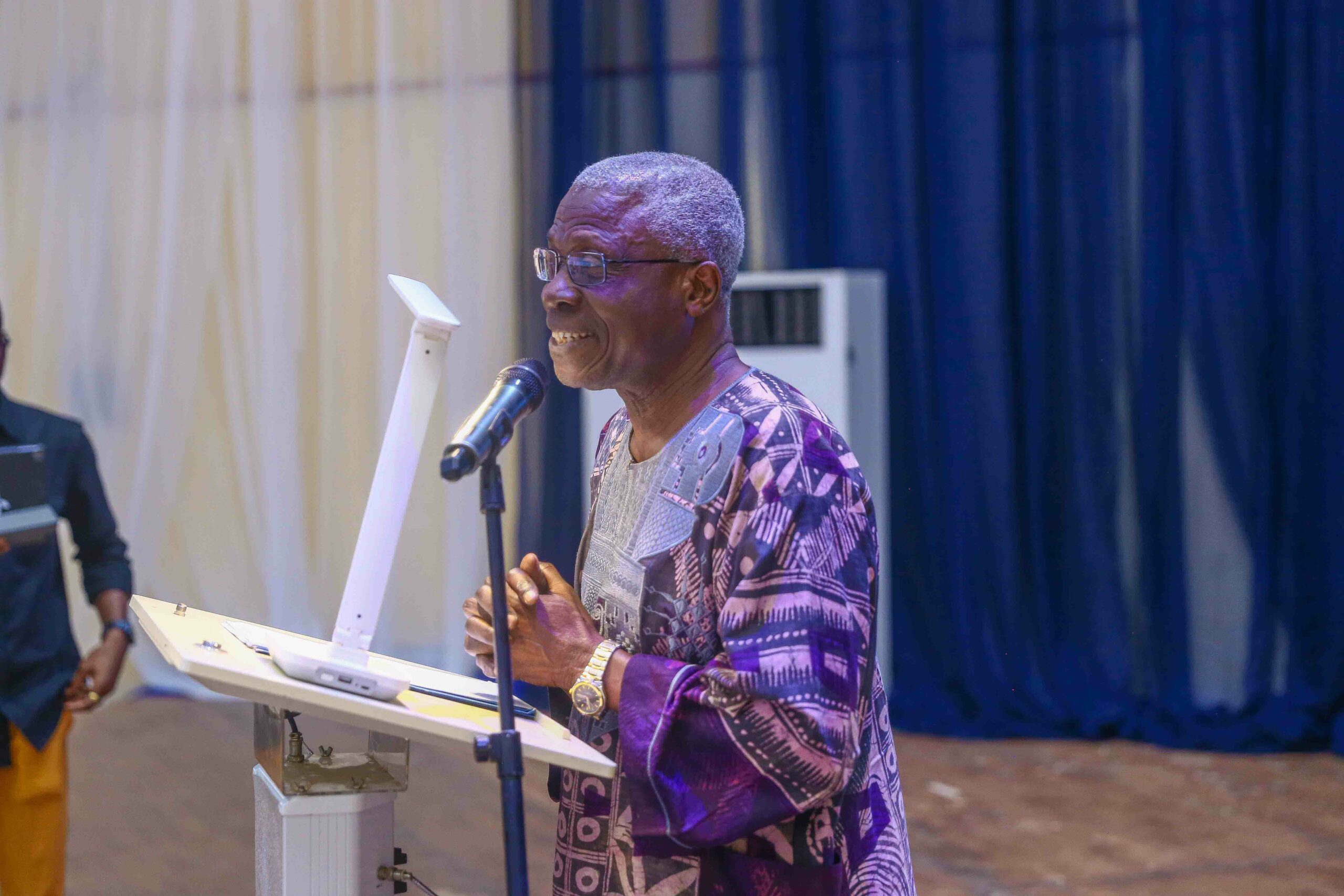 Prof Niyi Osundare spoke while delivering the keynote at the launch of the Tejumola Olaniyan Foundation in Ibadan on Friday 15 July 2023.