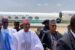 Shettima, right, Senator Barau, left and Gov. Abba Yusuf in Kano