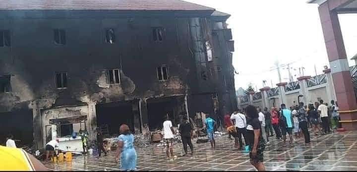 Fire guts popular Soprom Hotel in Onitsha
