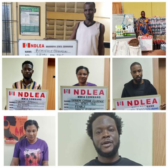 Suspects arrested by NDLEA