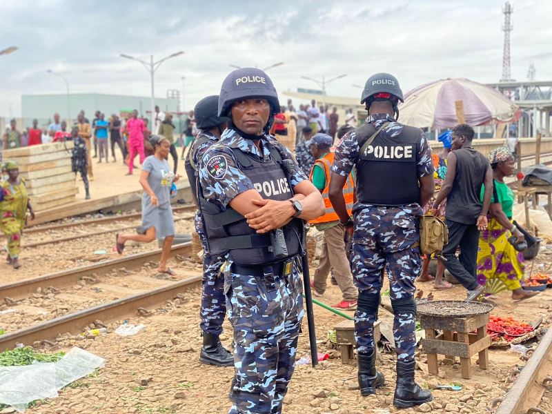 Lagos Taskforce clears Agege rail track  