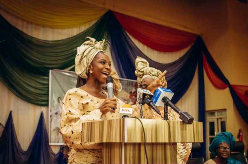 Vivour-Adeniyi speaking at the event