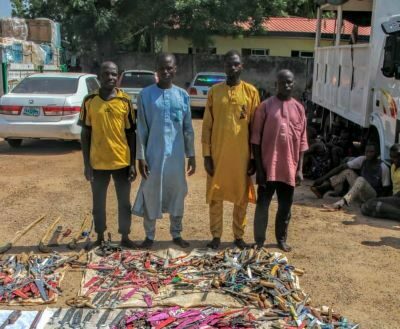 Operatives of Kano Police Command arrest 92 suspects, recover guns in raids on dens of notorious criminals across the state in two weeks.