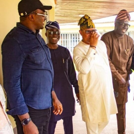 L-R: President of LERSA, Alhaji Sulyman Bello, Senator representing Lagos Central Senatorial District, Senator Wasiu Eshilokun, and Environmental Activist, Mr. Desmond Majekodunmi.