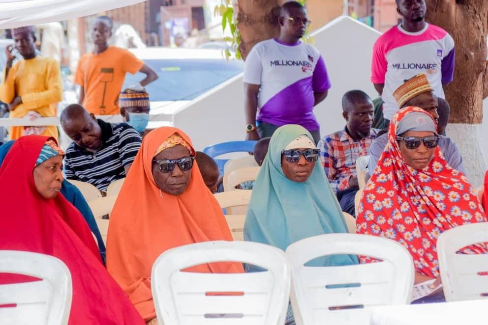 Cross section of beneficiaries of the Priceless Gift of Sight initiative sponsored by FCMB in partnership with Tulsi Chanrai Foundation during the Community Outreach programme held in Kebbi state recently.