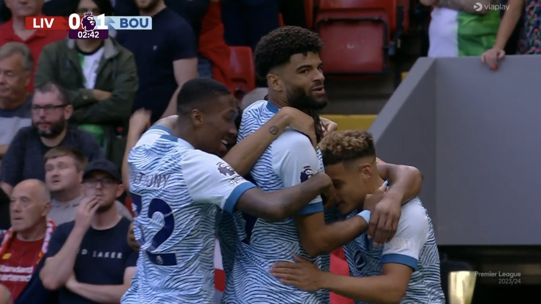 Bournemouth take the lead at Anfield!